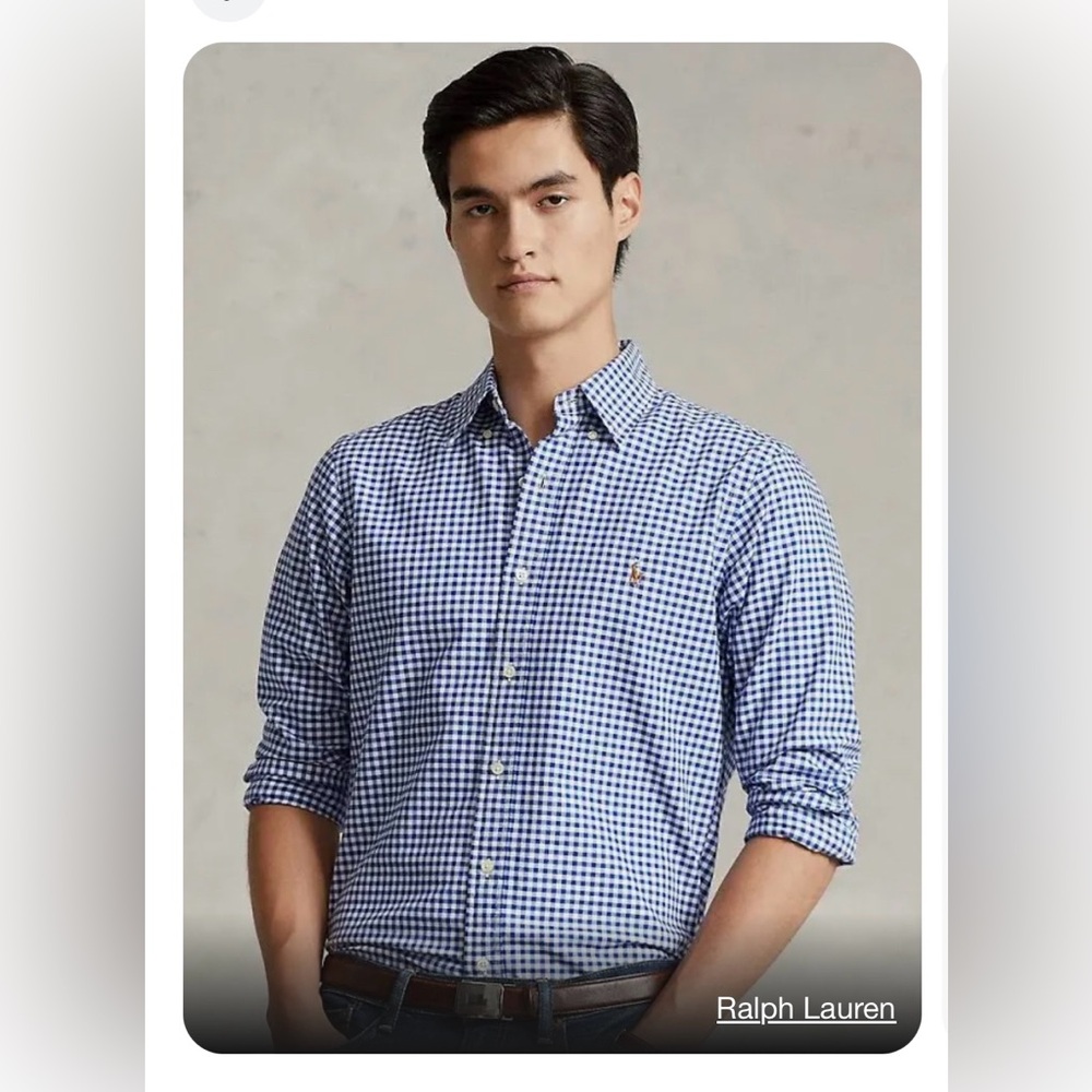 Ralph Lauren men’s checked dress shirt, size L